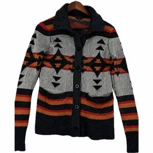 Nixon Artisan Southwestern Knit Cardigan Wool Blend sz Small